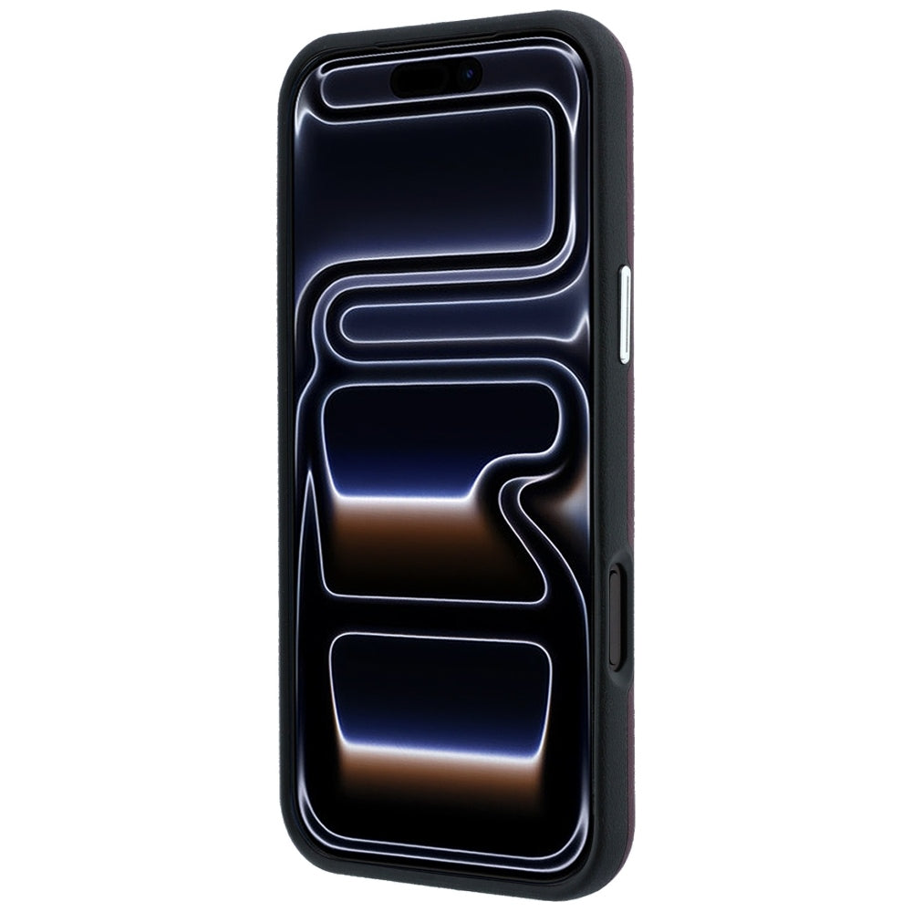 BMW Sign Deboss Quilted Metal Logo MagSafe Case for iPhone 18 Pro / 17 Pro - Burgundy_4