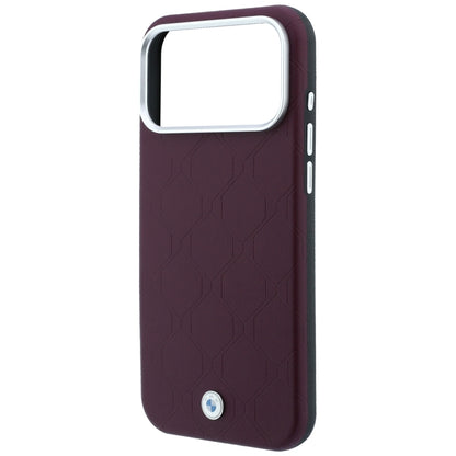BMW Sign Deboss Quilted Metal Logo MagSafe Case for iPhone 18 Pro / 17 Pro - Burgundy_5