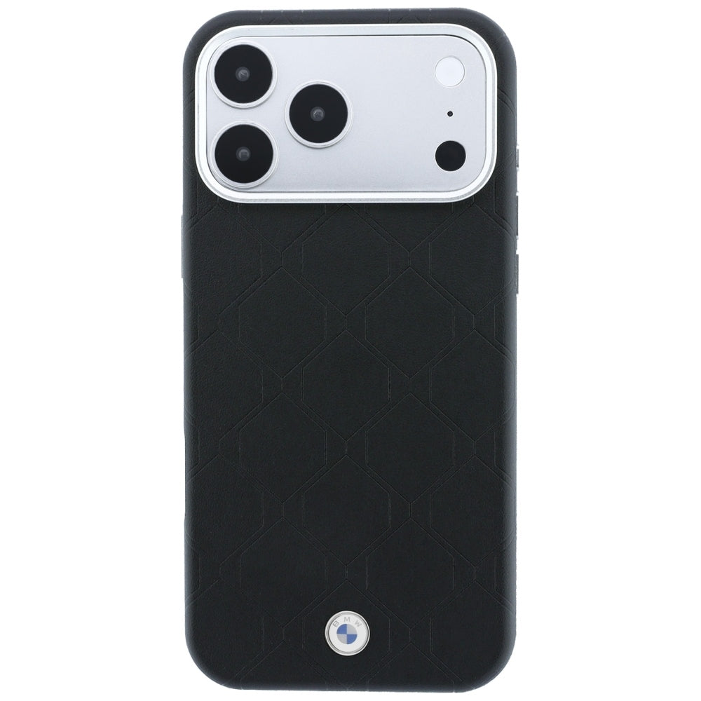 BMW Sign Deboss Quilted Metal Logo MagSafe Case for iPhone 18 Pro / 17 Pro - Black_2