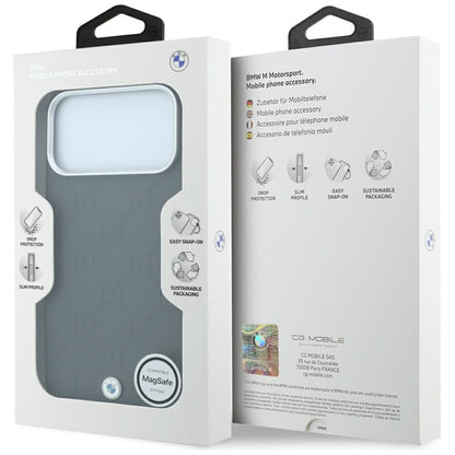 BMW Sign Deboss Quilted Metal Logo MagSafe Case for iPhone 18 Pro Max / 17 Pro Max - Dark Gray_7