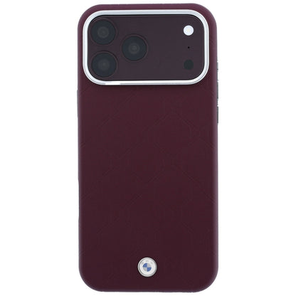 BMW Sign Deboss Quilted Metal Logo MagSafe Case for iPhone 18 Pro Max / 17 Pro Max - Burgundy_2