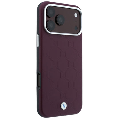 BMW Sign Deboss Quilted Metal Logo MagSafe Case for iPhone 18 Pro Max / 17 Pro Max - Burgundy_3