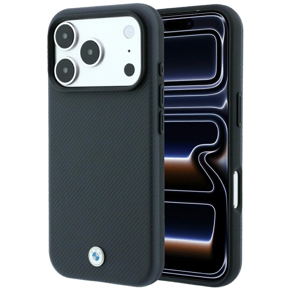 BMW Sign Kevlar Metal Logo MagSafe Case for iPhone 18 Pro Max / 17 Pro Max - Dark Gray_0