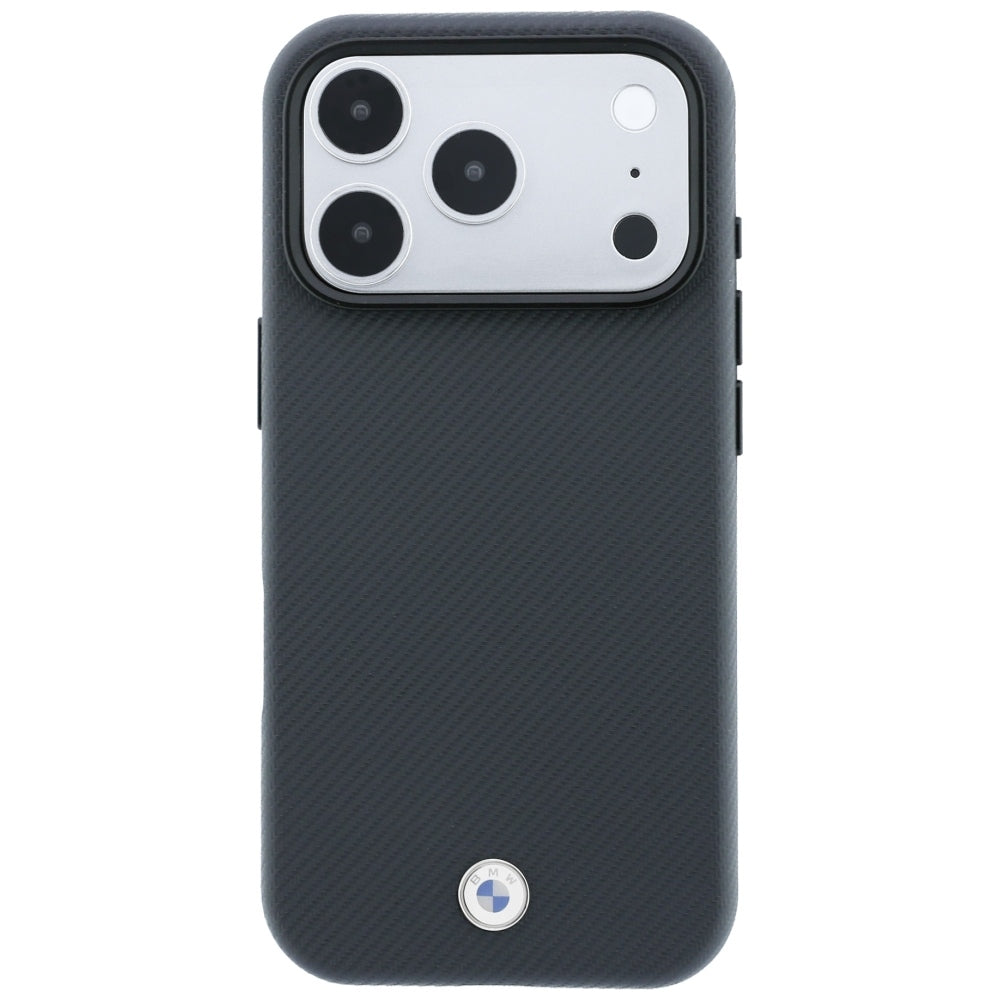 BMW Sign Kevlar Metal Logo MagSafe Case for iPhone 18 Pro Max / 17 Pro Max - Dark Gray_2