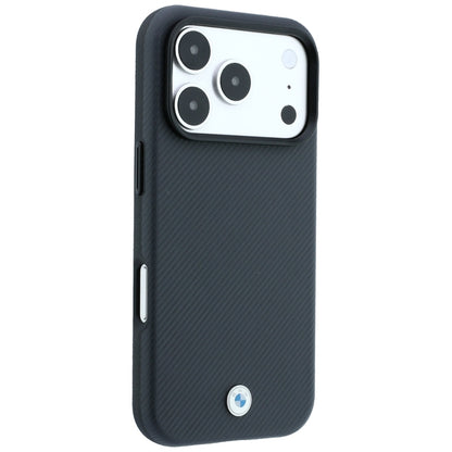 BMW Sign Kevlar Metal Logo MagSafe Case for iPhone 18 Pro Max / 17 Pro Max - Dark Gray_3