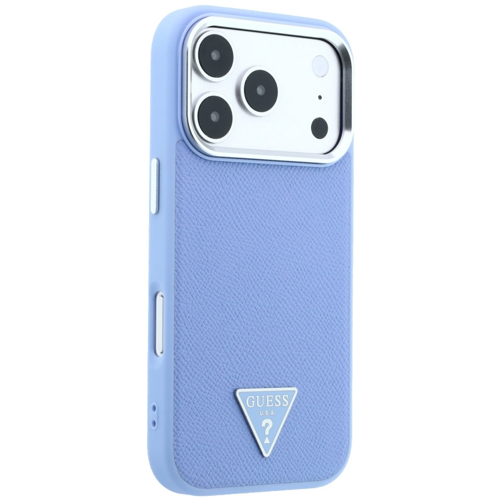 Hard Case Guess Grained Triangle Logo with MagSafe for Apple iPhone 18 Pro / 17 Pro, Light Blue_3