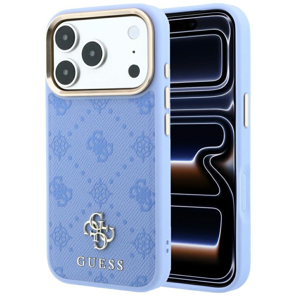 Hard Case Guess Peony 4G Small Logo with MagSafe for Apple iPhone 18 Pro / 17 Pro, Light Blue_0