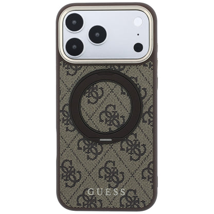Hard Case Guess Ring Stand 360 4G Classic Logo with MagSafe for Apple iPhone 18 Pro Max / 17 Pro Max, Brown_2