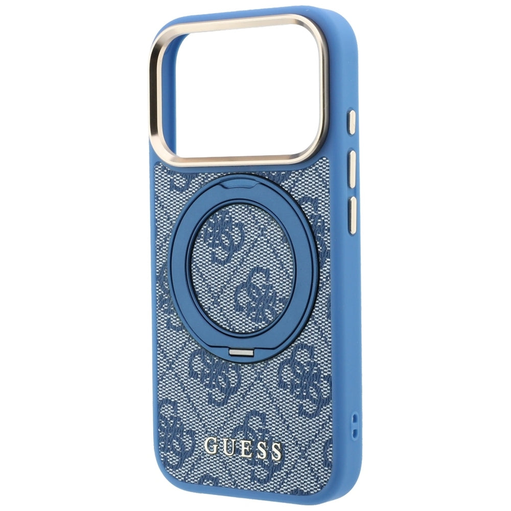 Hard Case Guess Ring Stand 360 4G Classic Logo with MagSafe for Apple iPhone 18 Pro Max / 17 Pro Max, Blue_5