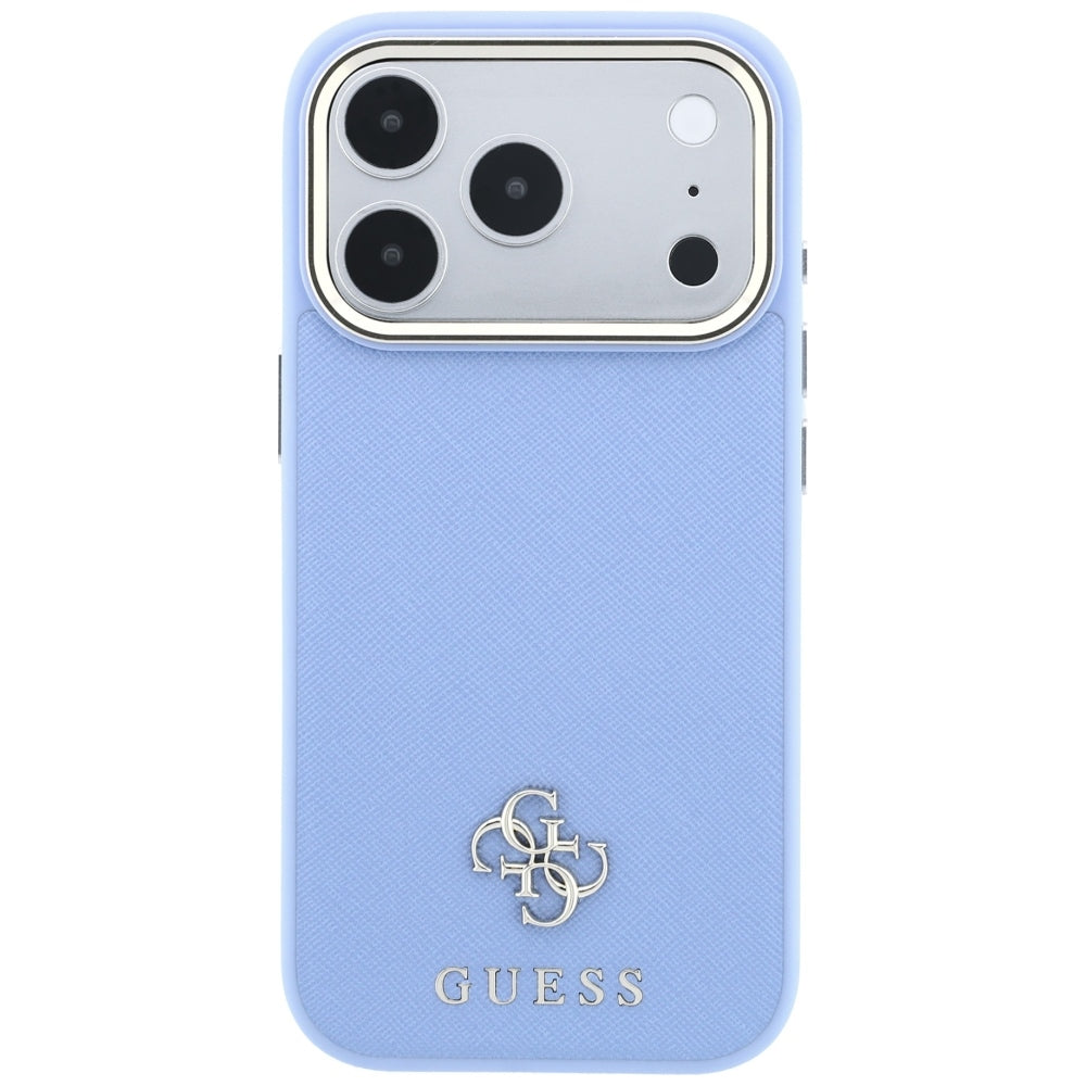 Hard Case Guess Saffiano Small 4G Classic with MagSafe for Apple iPhone 18 Pro / 17 Pro, Light Blue_2
