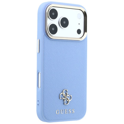 Hard Case Guess Saffiano Small 4G Classic with MagSafe for Apple iPhone 18 Pro Max / 17 Pro Max, Light Blue_3