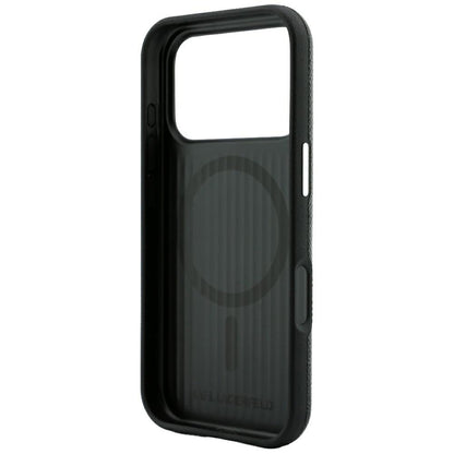 Karl Lagerfeld Grained Embossed Ring &amp; Kameo Logo MagSafe Case for iPhone 18 Pro / 17 Pro - Black_6