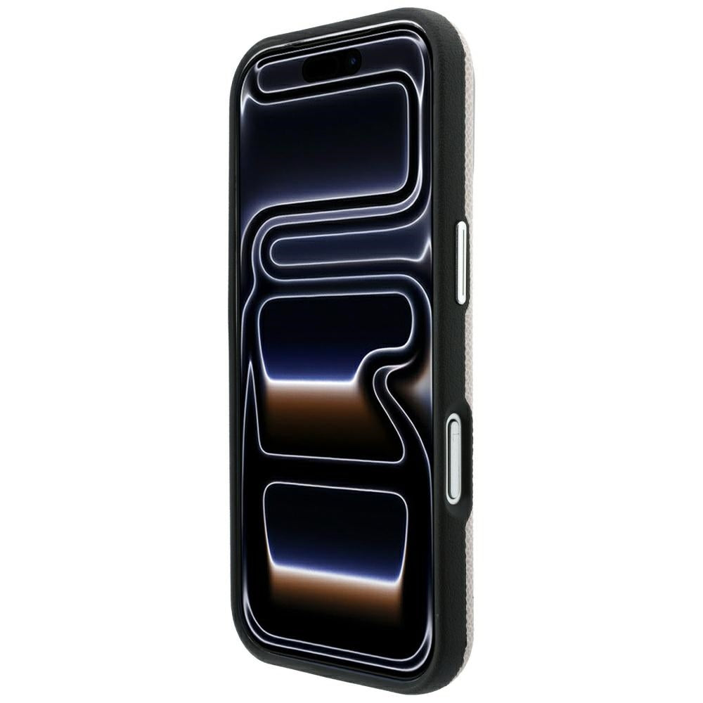 Hard Case Karl Lagerfeld Grained Embossed Ring with MagSafe for Apple iPhone 18 Pro Max / 17 Pro Max, Beige_4