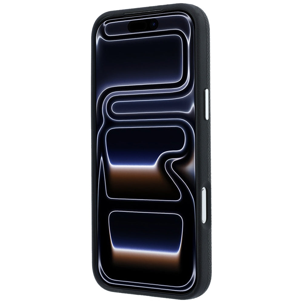 Hard Case Karl Lagerfeld Grained Karl Head's Metal with MagSafe for Apple iPhone 18 Pro / 17 Pro, Black_4