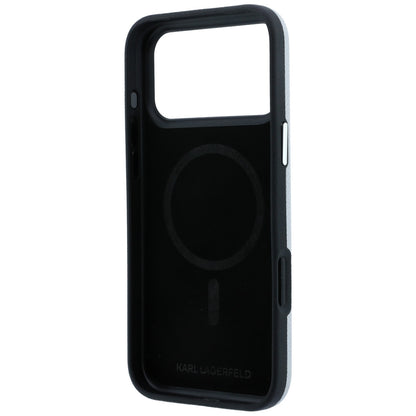 Hard Case Karl Lagerfeld Grained Karl Head's Metal with MagSafe for Apple iPhone 18 Pro / 17 Pro, Gray_6
