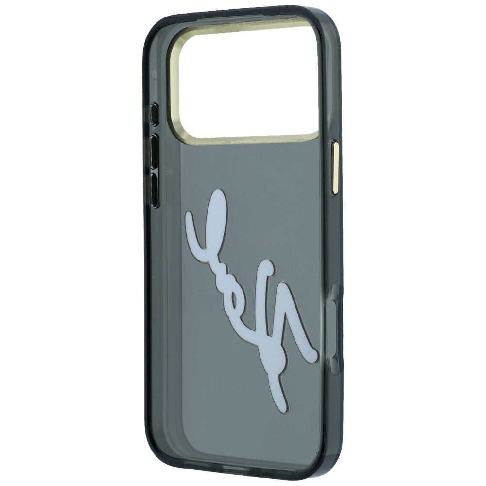 Hard Case Karl Lagerfeld IML Big Signature Resin Logo and Metal Frame for Apple iPhone 18 Pro / 17 Pro, Black_6