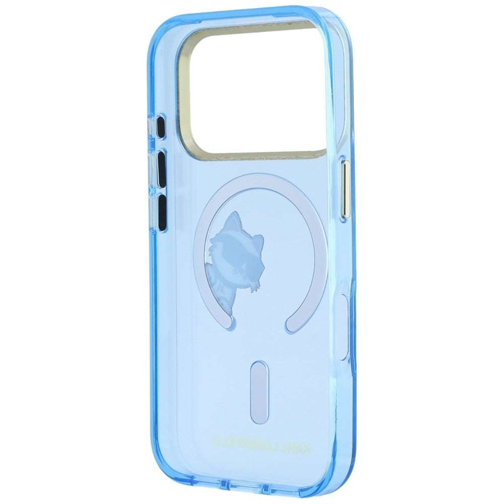 Hard Case Karl Lagerfeld IML Peekaboo Print and Metal Frame with MagSafe for Apple iPhone 18 Pro / 17 Pro, Light Blue_6