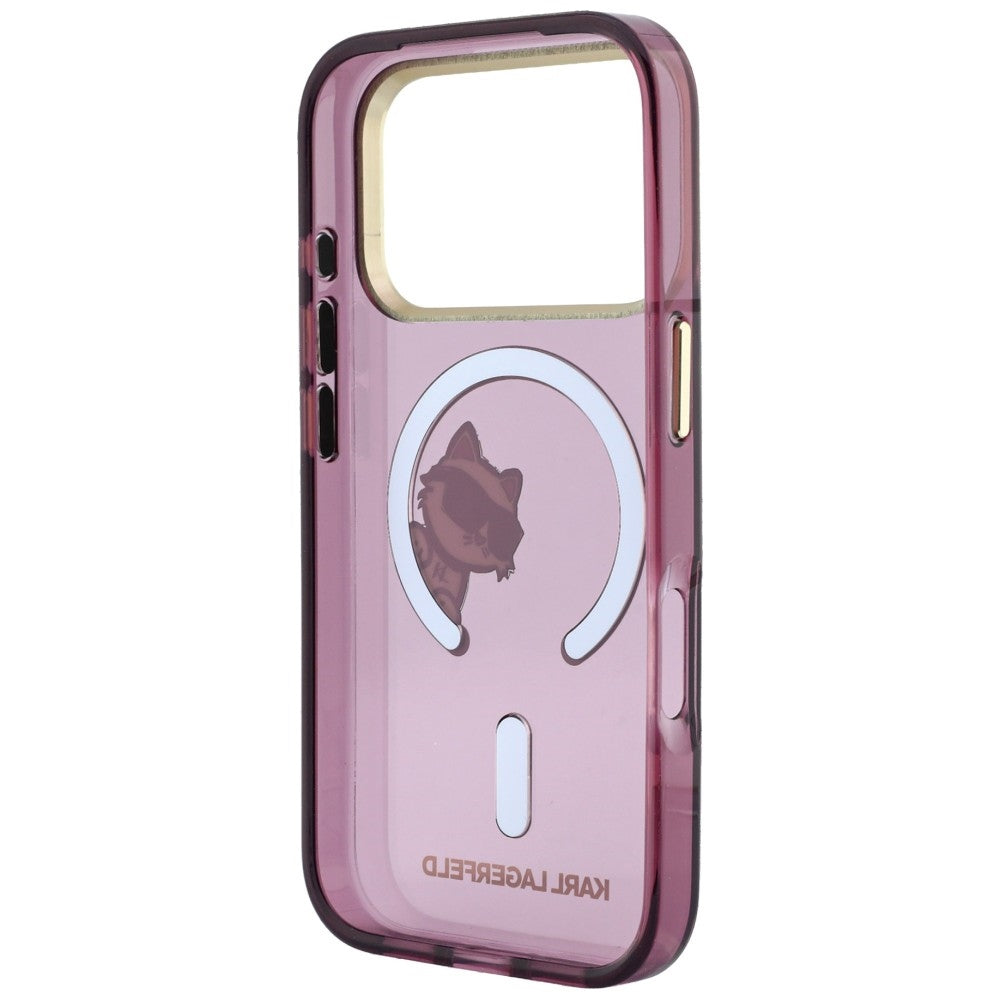 Hard Case Karl Lagerfeld IML Peekaboo Print and Metal Frame with MagSafe for Apple iPhone 18 Pro Max / 17 Pro Max, Burgundy_6