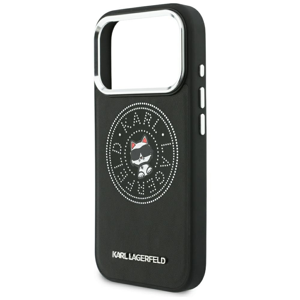 Hard Case Karl Lagerfeld Point and Choupette Sketch with MagSafe for Apple iPhone 18 Pro / 17 Pro, Black_5