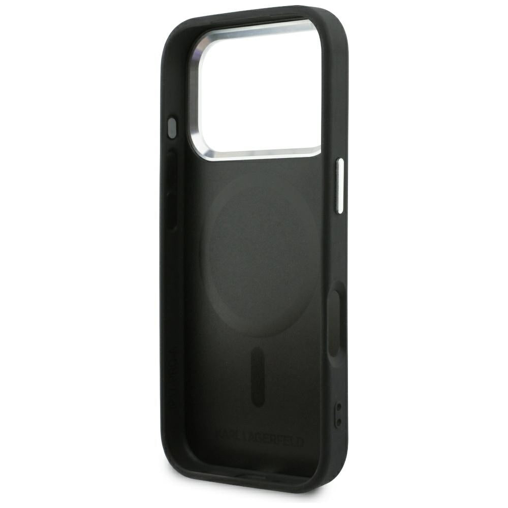 Hard Case Karl Lagerfeld Point and Choupette Sketch with MagSafe for Apple iPhone 18 Pro / 17 Pro, Black_6