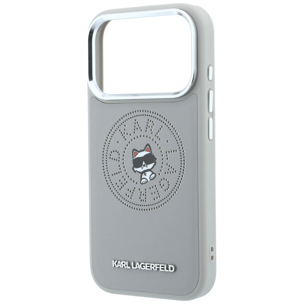 Hard Case Karl Lagerfeld Point and Choupette Sketch with MagSafe for Apple iPhone 18 Pro Max / 17 Pro Max, Grey_5