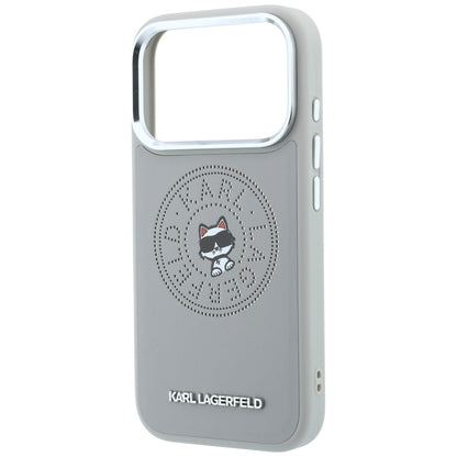 Hard Case Karl Lagerfeld Point and Choupette Sketch with MagSafe for Apple iPhone 18 Pro Max / 17 Pro Max, Grey_5