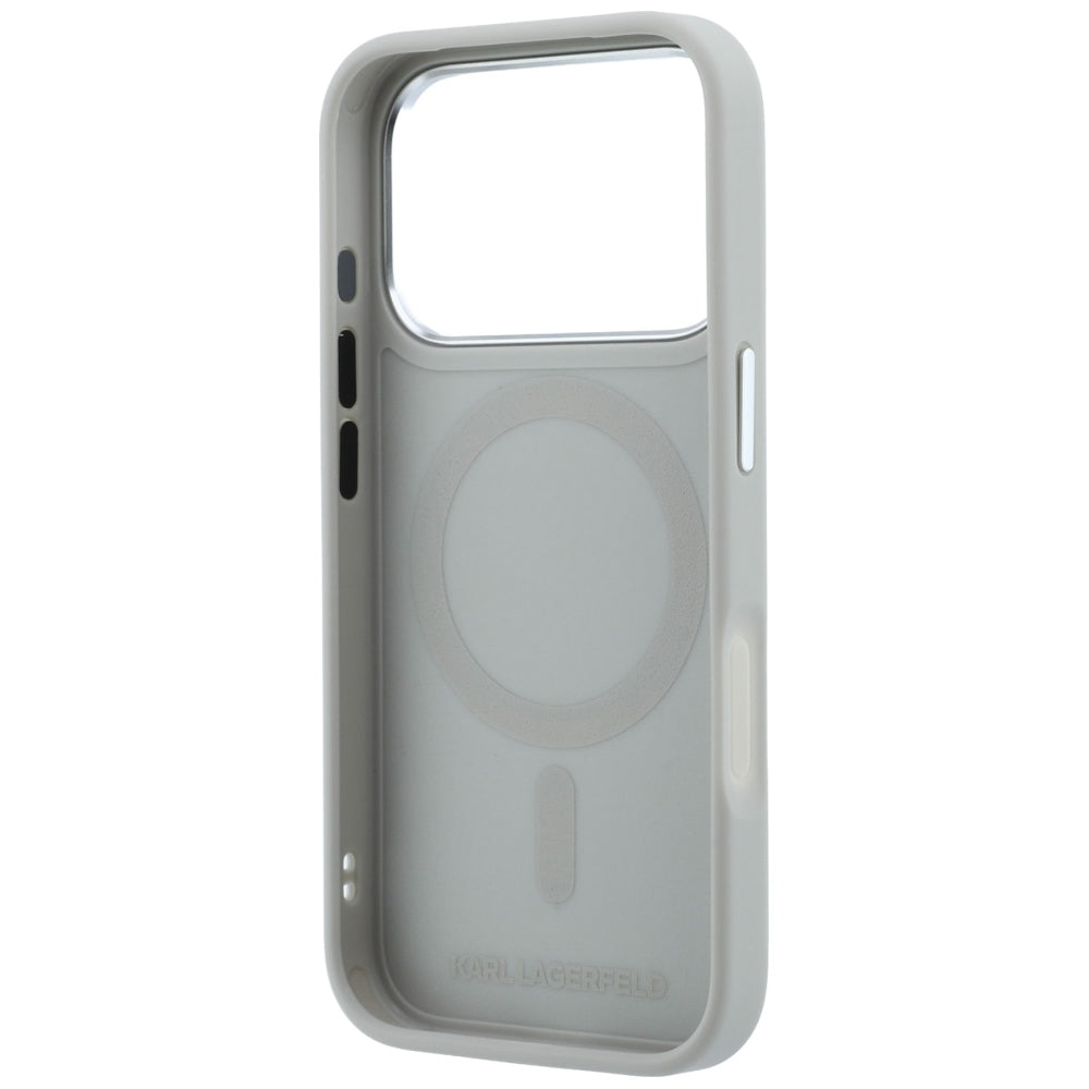 Hard Case Karl Lagerfeld Point and Choupette Sketch with MagSafe for Apple iPhone 18 Pro Max / 17 Pro Max, Grey_6