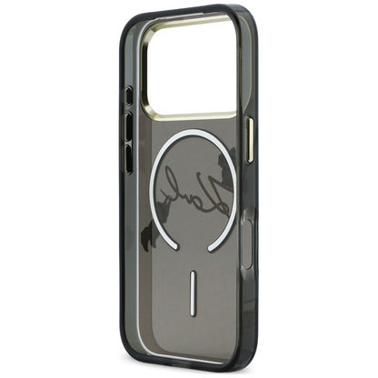 Hard Case Karl Lagerfeld IML Choupette Karl Script Logo with MagSafe for Apple iPhone 18 Pro Max / 17 Pro Max, Black_6