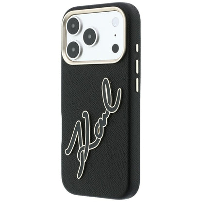 Hard Case Karl Lagerfeld Smooth Big Resin Signature Logo for Apple iPhone 18 Pro / 17 Pro, Black_1