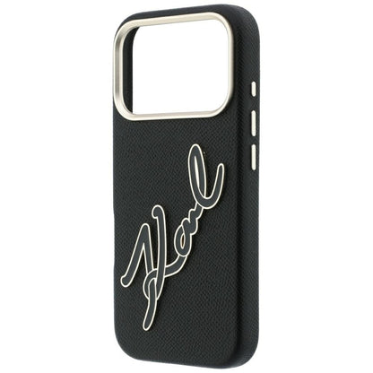 Hard Case Karl Lagerfeld Smooth Big Resin Signature Logo for Apple iPhone 18 Pro / 17 Pro, Black_5