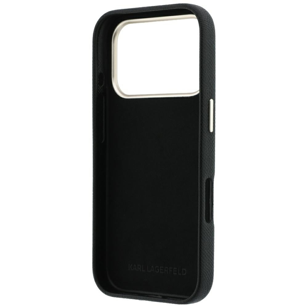 Hard Case Karl Lagerfeld Smooth Big Resin Signature Logo for Apple iPhone 18 Pro / 17 Pro, Black_6