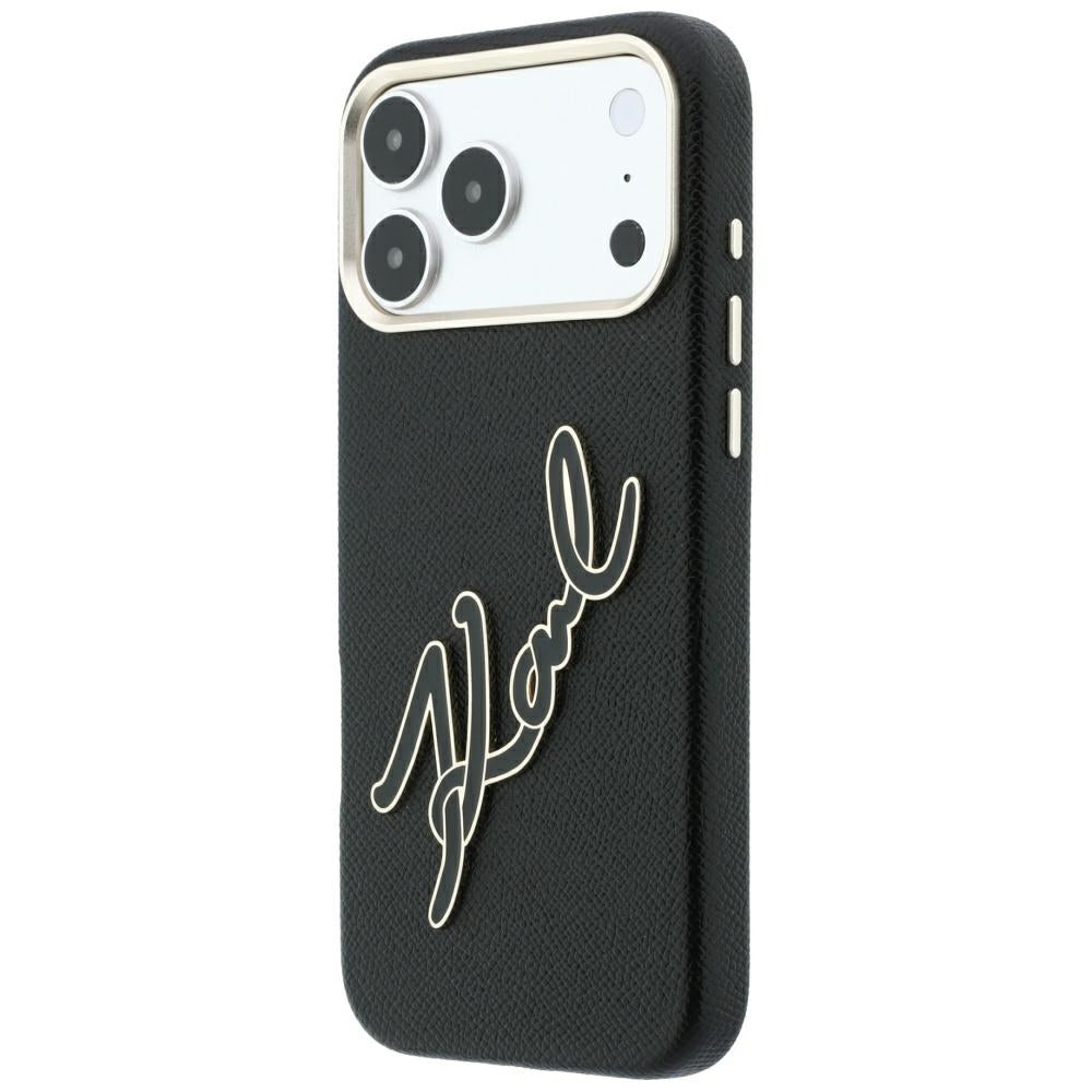 Hard Case Karl Lagerfeld Smooth Big Resin Signature Logo for Apple iPhone 18 Pro Max / 17 Pro Max, Black_1