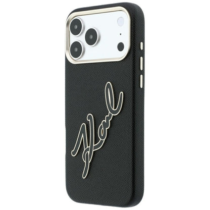 Hard Case Karl Lagerfeld Smooth Big Resin Signature Logo for Apple iPhone 18 Pro Max / 17 Pro Max, Black_1