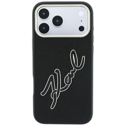 Hard Case Karl Lagerfeld Smooth Big Resin Signature Logo for Apple iPhone 18 Pro Max / 17 Pro Max, Black_2