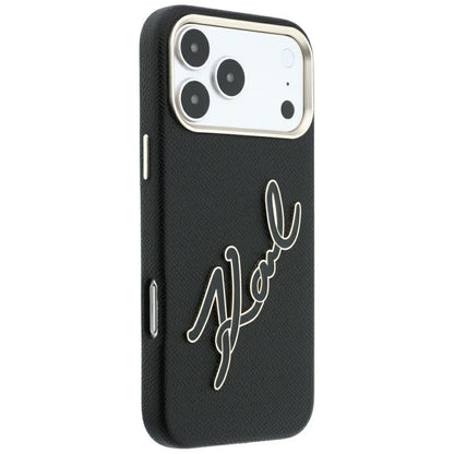 Hard Case Karl Lagerfeld Smooth Big Resin Signature Logo for Apple iPhone 18 Pro Max / 17 Pro Max, Black_3