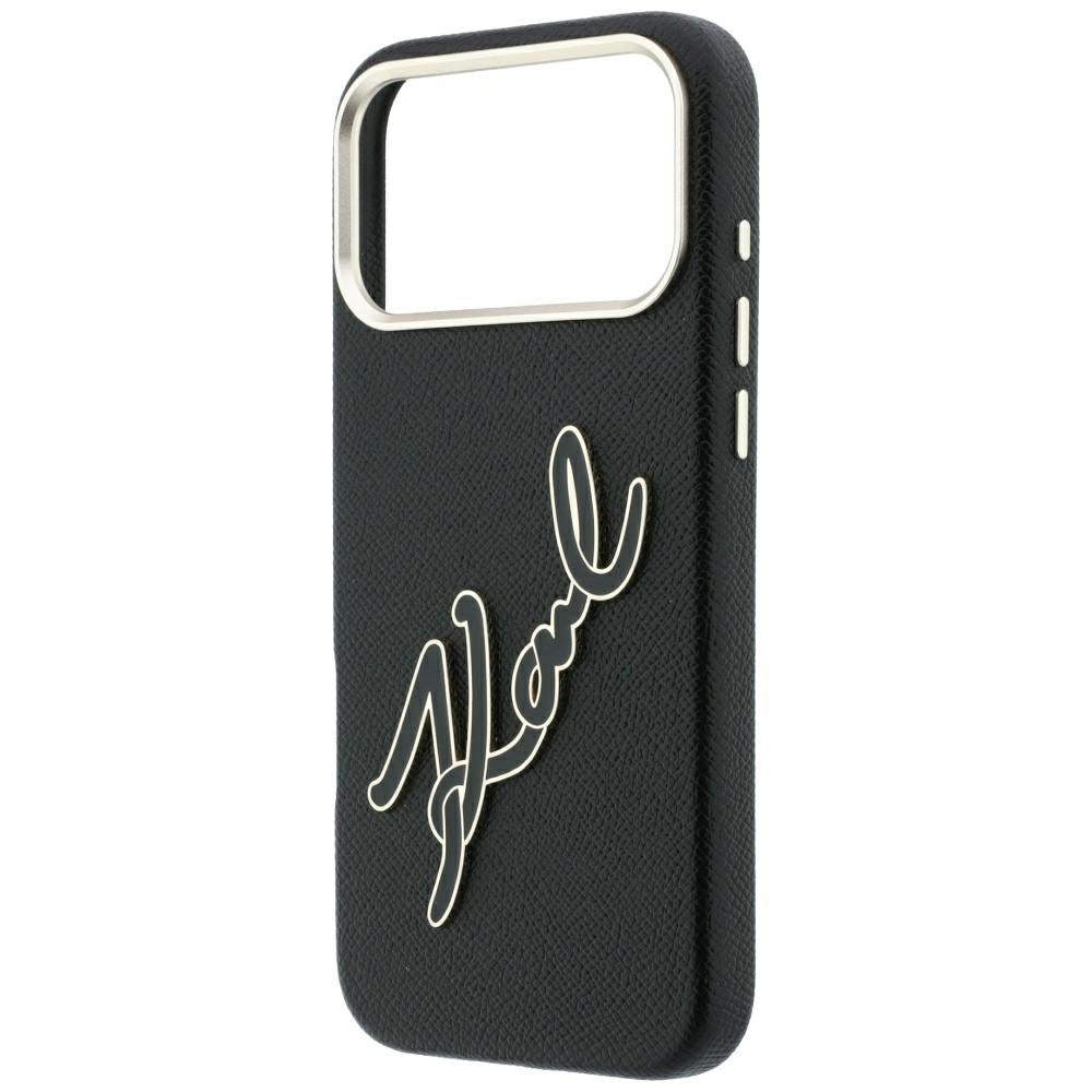 Hard Case Karl Lagerfeld Smooth Big Resin Signature Logo for Apple iPhone 18 Pro Max / 17 Pro Max, Black_5