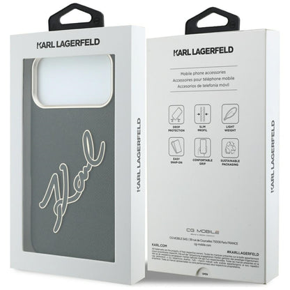 Hard Case Karl Lagerfeld Smooth Big Resin Signature Logo for Apple iPhone 18 Pro Max / 17 Pro Max, Black_7