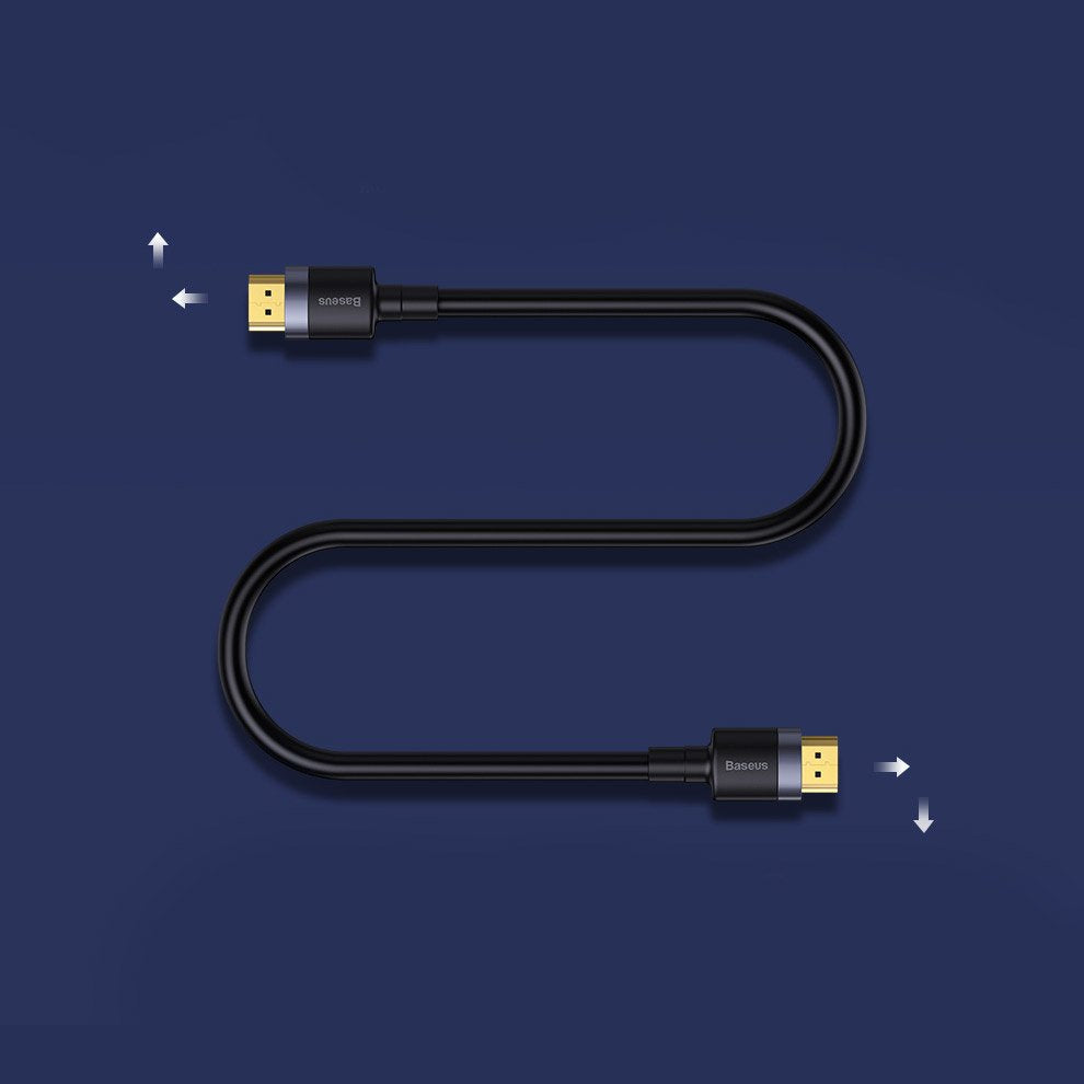 Baseus Cafule HDMI / HDMI 2.0 4K 60 Hz 3D 18 Gbps cable 2 m - black - OUTLET_12