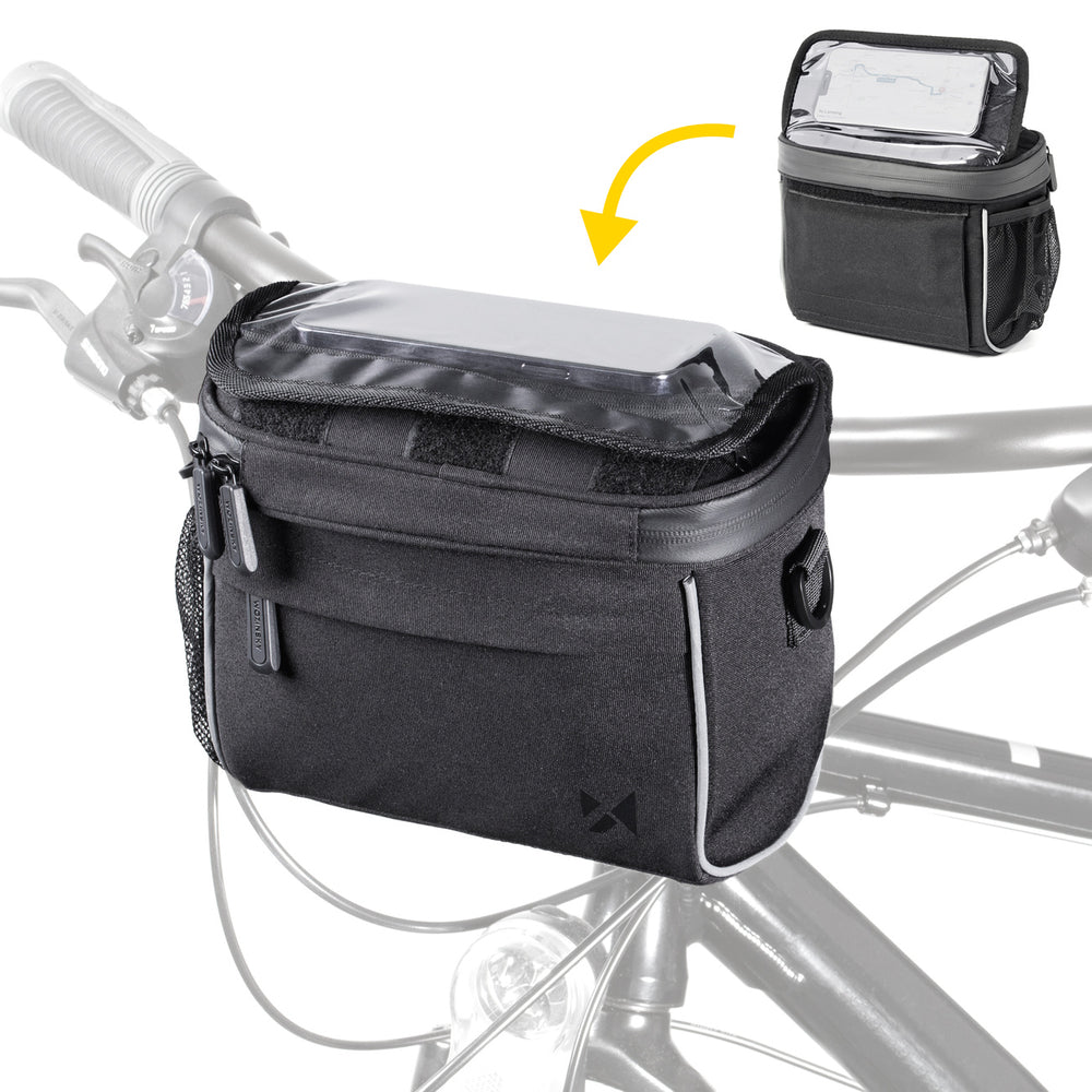 Wozinsky Handlebar Bag Bike Shoulder Bag Black (WBHBB-01) - OUTLET_0