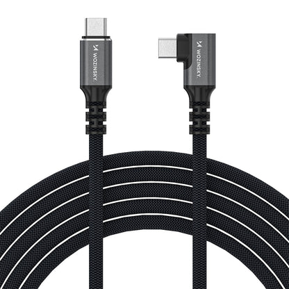 Wozinsky WPS1-UY41S USB-C USB4 40Gb/s 240W 1.5m 4K Angled Cable - Black - OUTLET_1