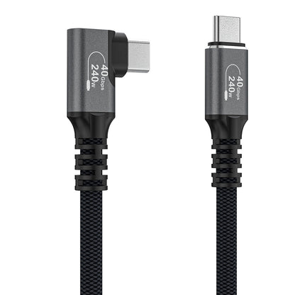 Wozinsky WPS1-UY41S USB-C USB4 40Gb/s 240W 1.5m 4K Angled Cable - Black - OUTLET_3