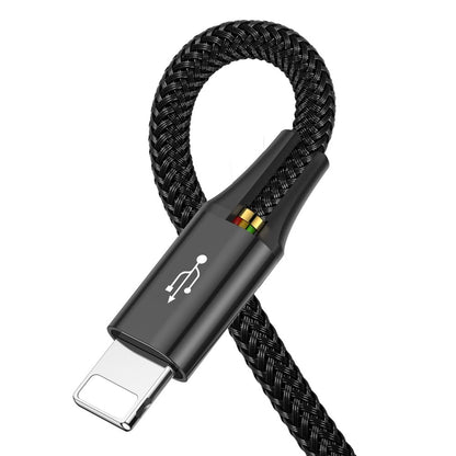 Baseus cable USB 4in1 Lightning / 2x USB Type C / micro USB cable in nylon braid 3.5A 1.2m black (CA1T4-B01) - OUTLET_2