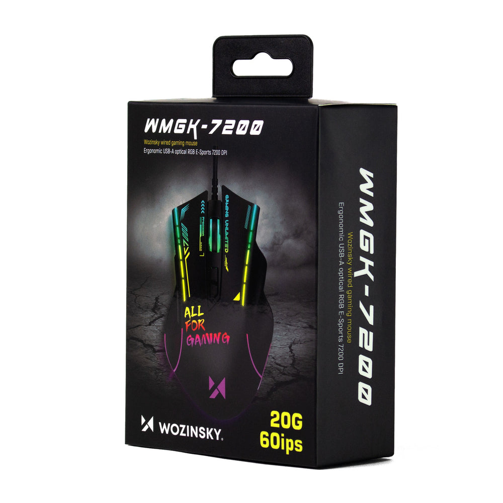 Wozinsky WMGK-7200 Wired Optical Gaming Mouse 7200 DPI - Black - OUTLET_4
