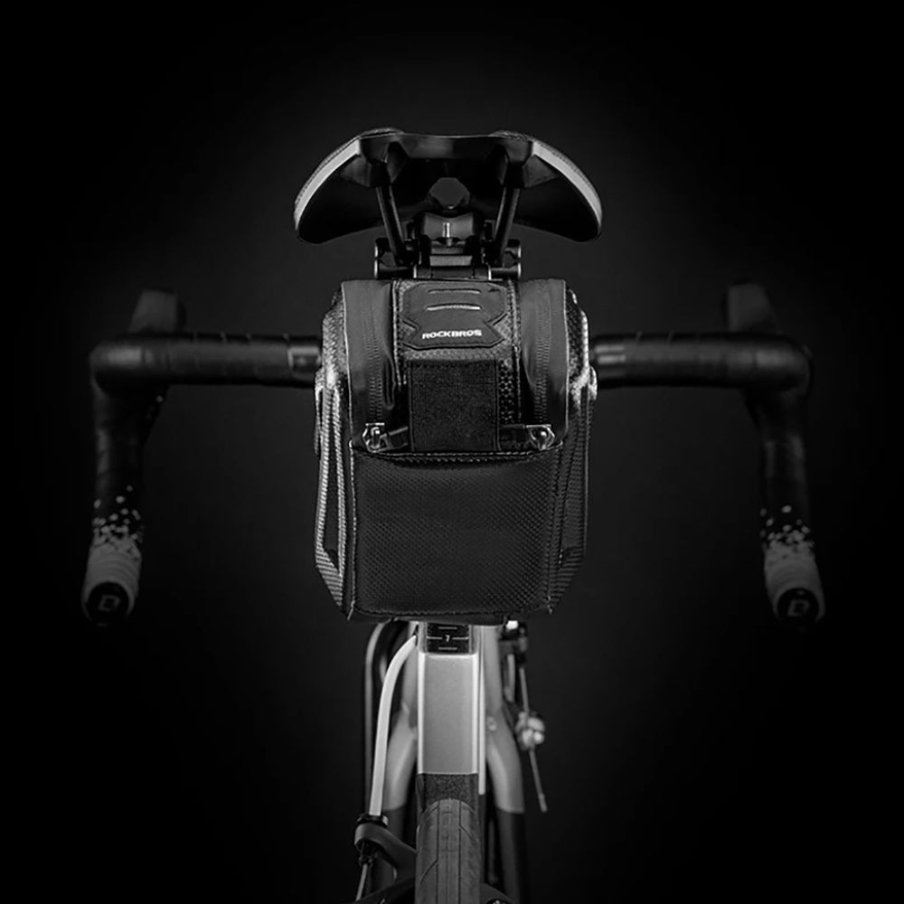 Rockbros B69 bicycle saddle bag 1.8l with easy release system - black - OUTLET_10