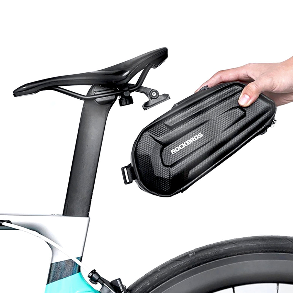 Rockbros B69 bicycle saddle bag 1.8l with easy release system - black - OUTLET_4