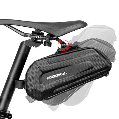 Rockbros B69 bicycle saddle bag 1.8l with easy release system - black - OUTLET_5