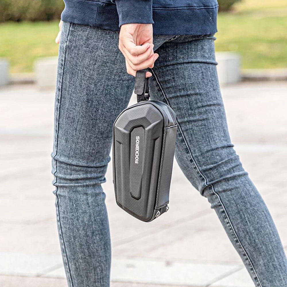 Rockbros B69 bicycle saddle bag 1.8l with easy release system - black - OUTLET_8