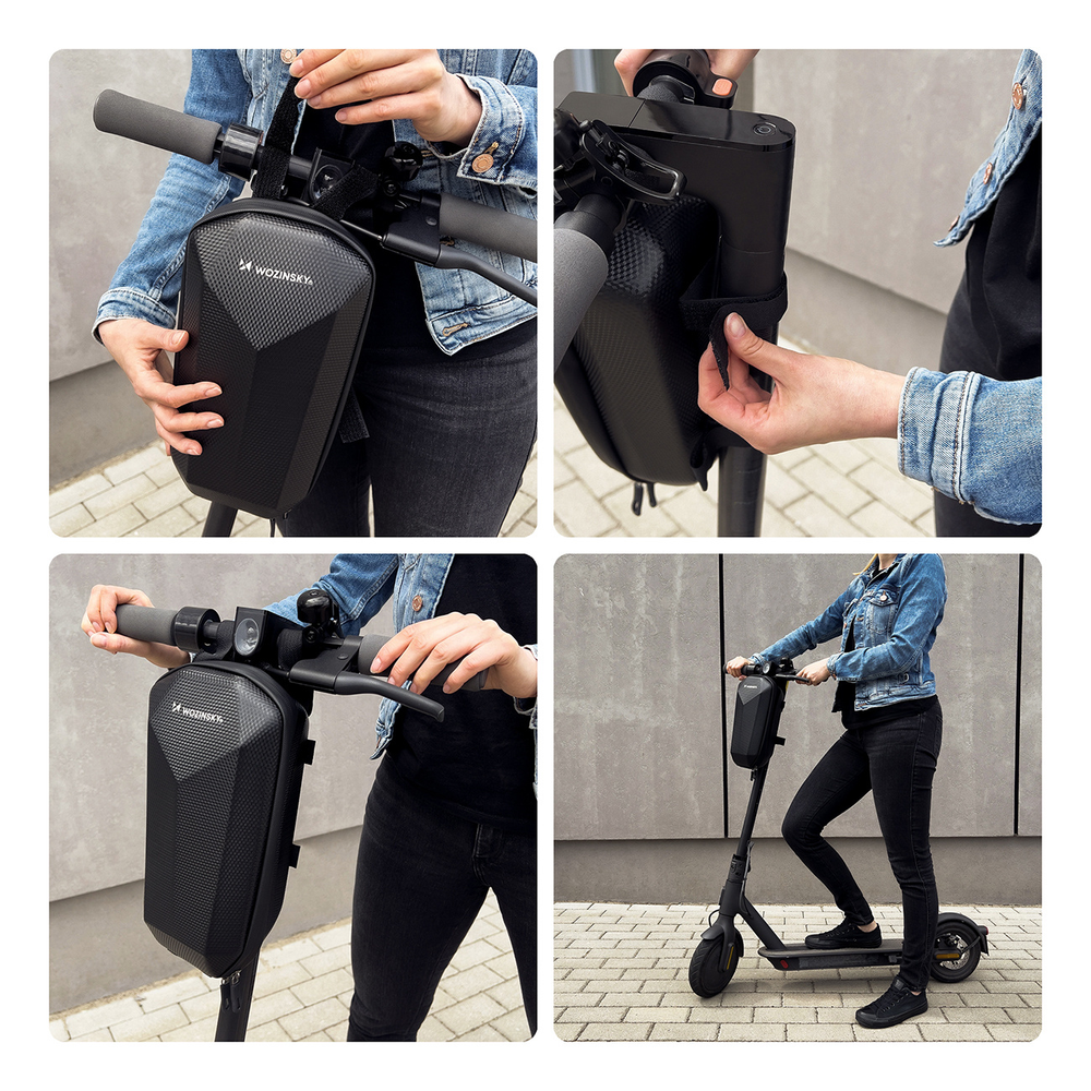 Wozinsky Waterproof Scooter Handlebar Bag 4L Black (WSB2BK) - OUTLET_10