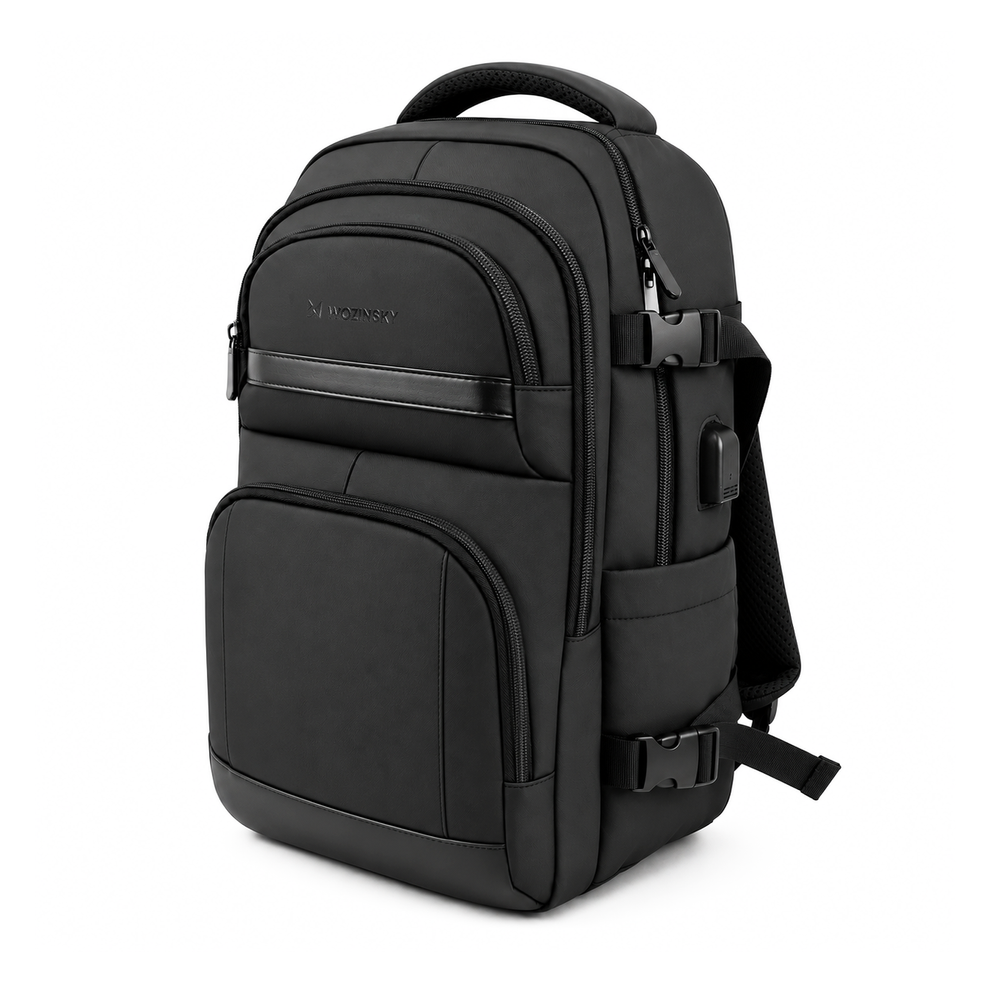 Wozinsky WPW-20L Backpack with Laptop Pocket for 15" Travel 40x20x25 cm for Hand Luggage - Black - OUTLET_0