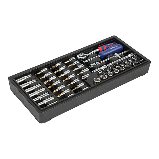 Roquete de 1/4", chaves de caixa e bits, jogo de 50 peÃ§as_0